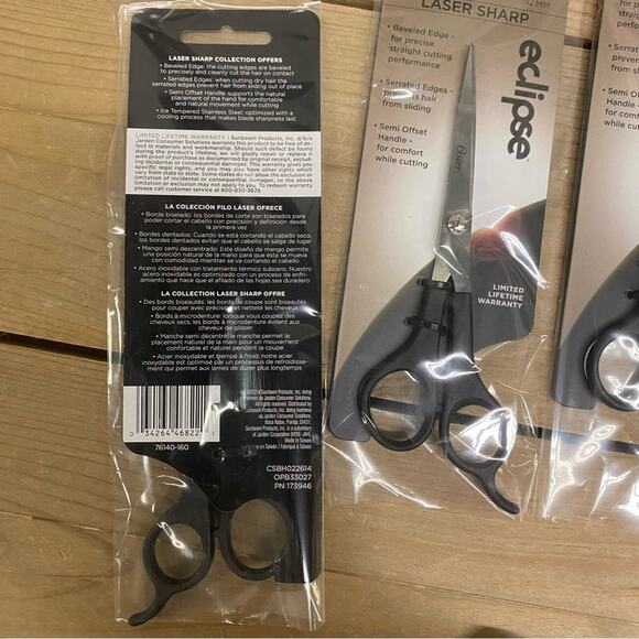 Hair Scissors 4 pc. Oster Professional Eclipse Laser Sharp Styling Shear 2 sizes - Picture 2 of 2